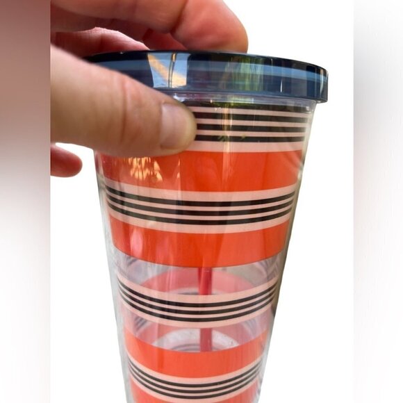 Starbucks Orange and Black Stripe 24oz Cold Cup - Picture 5 of 9